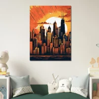 Cadre Manhattan New York style Cartoon manhattan new york style cartoon