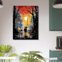 Tableau Paris et son romantisme au coucher du soleil paris et son romantisme au coucher do soleil