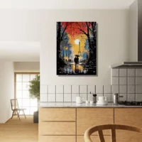 Tableau Paris et son romantisme au coucher du soleil paris et son romantisme au coucher do soleil