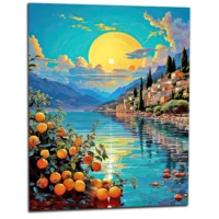 Tableau Paysage de Menton et ses citrons paysage de menton et ses citrons