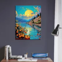 Tableau Paysage de Menton et ses citrons paysage de menton et ses citrons