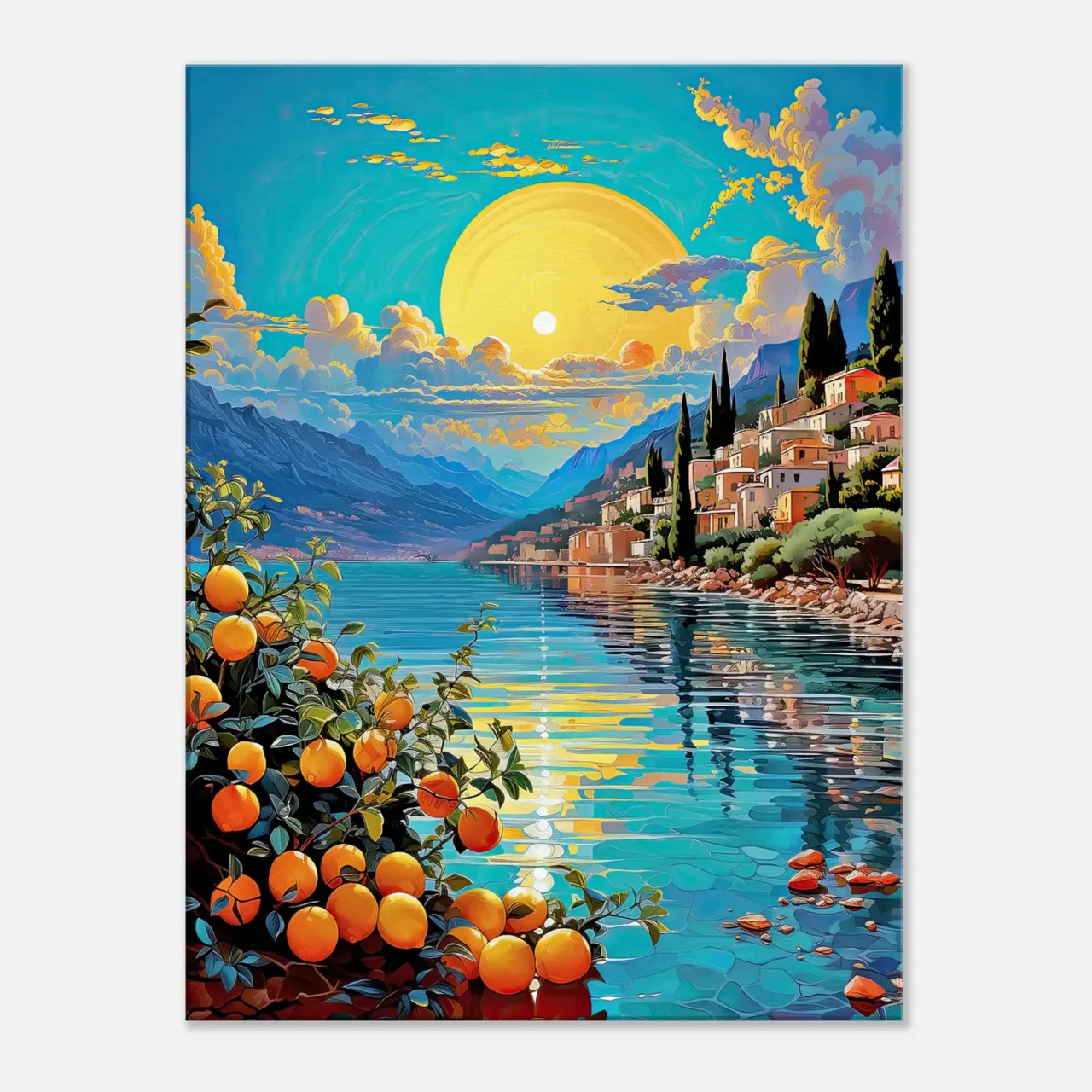 Tableau Paysage de Menton et ses citrons paysage de menton et ses citrons