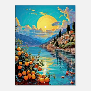 Tableau Paysage de Menton et ses citrons paysage de menton et ses citrons