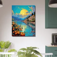 Tableau Paysage de Menton et ses citrons paysage de menton et ses citrons