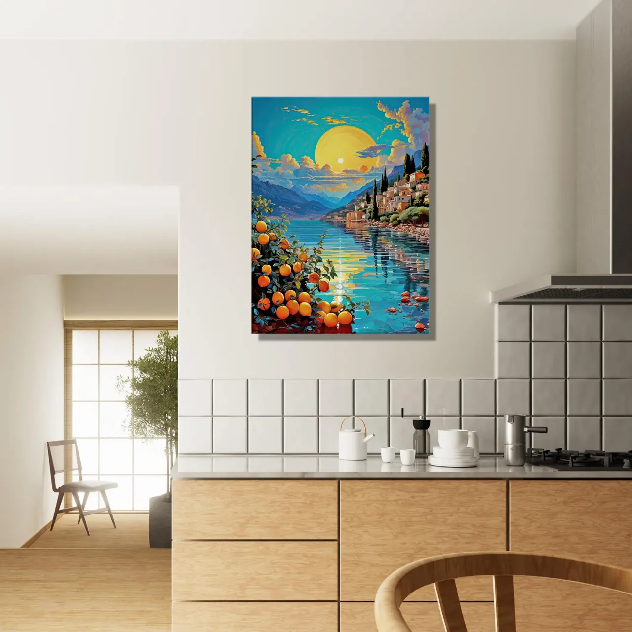 Tableau Paysage de Menton et ses citrons paysage de menton et ses citrons