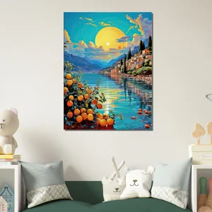 Tableau Paysage de Menton et ses citrons paysage de menton et ses citrons