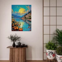 Tableau Paysage de Menton et ses citrons paysage de menton et ses citrons