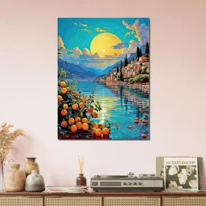 Tableau Paysage de Menton et ses citrons paysage de menton et ses citrons