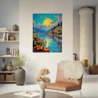 Tableau Paysage de Menton et ses citrons paysage de menton et ses citrons