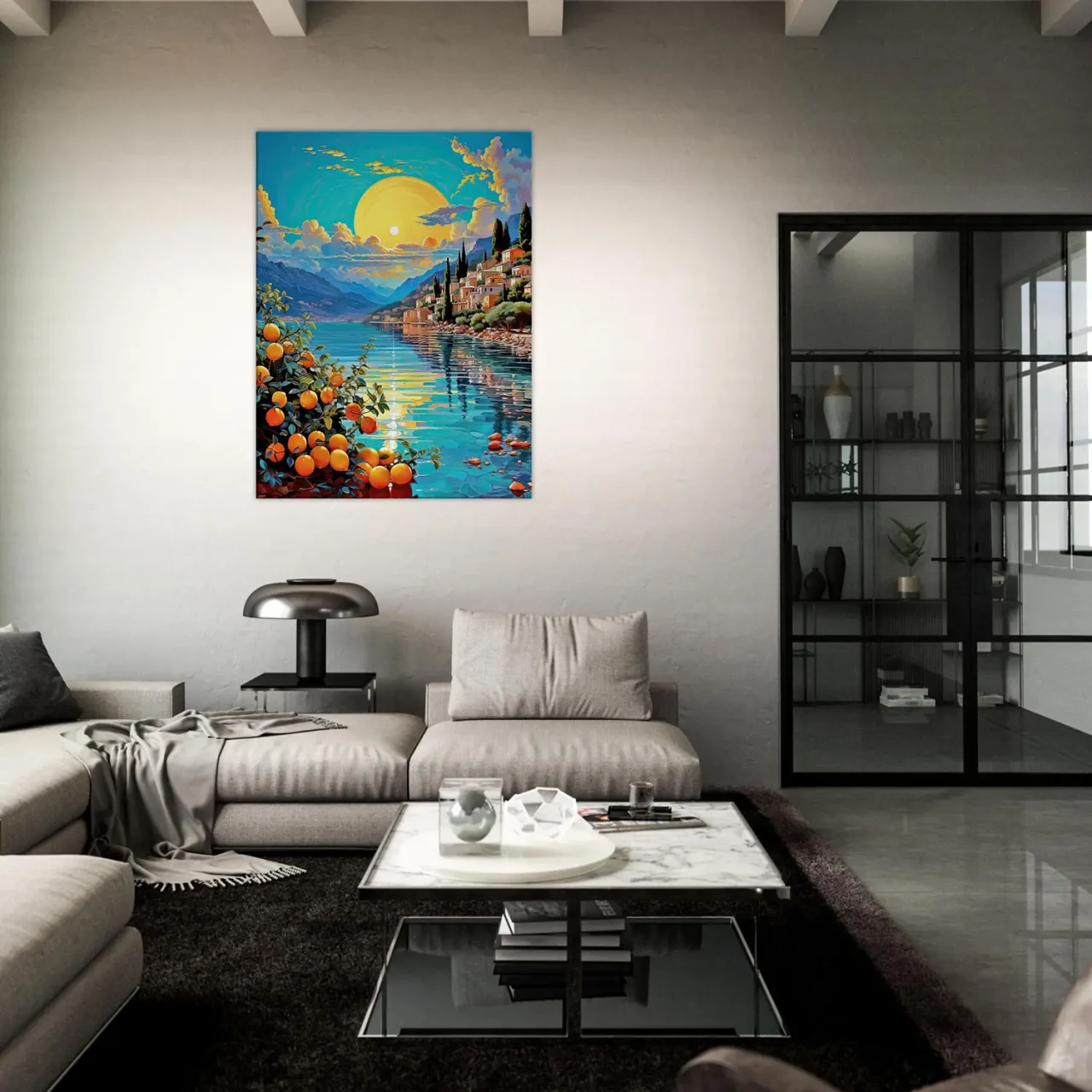 Tableau Paysage de Menton et ses citrons paysage de menton et ses citrons