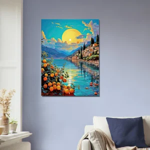 Tableau Paysage de Menton et ses citrons paysage de menton et ses citrons