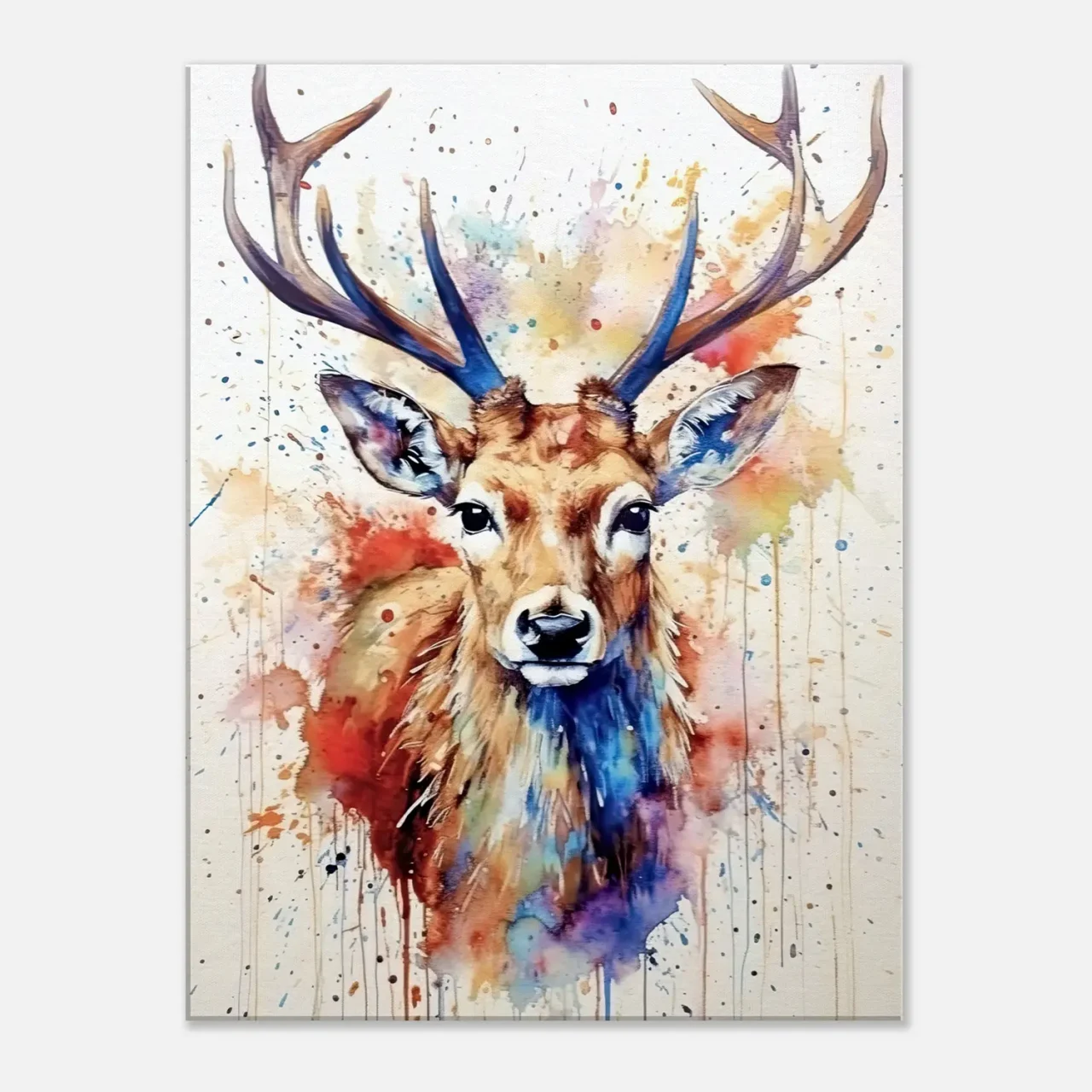 portrait de chevreuil peinture aquarelle
