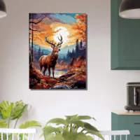 renne dans la forêt canadienne