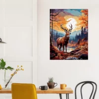 renne dans la forêt canadienne