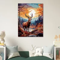 renne dans la forêt canadienne