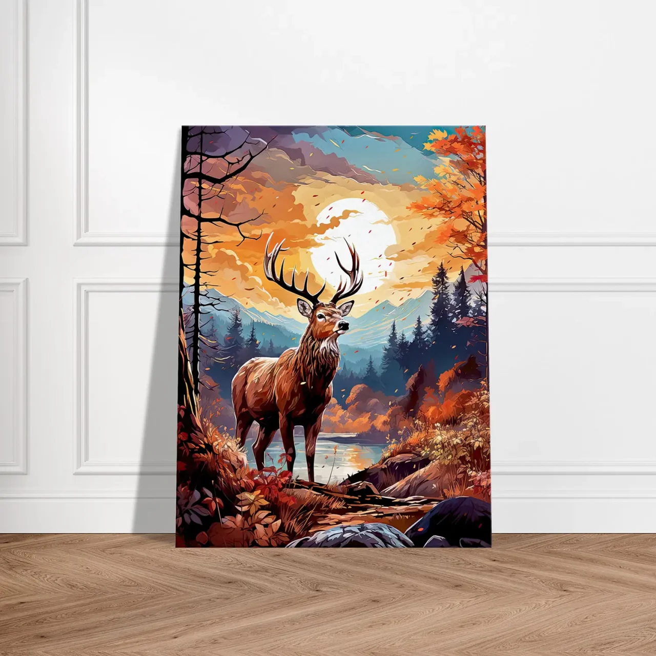 renne dans la forêt canadienne