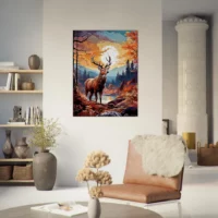 renne dans la forêt canadienne