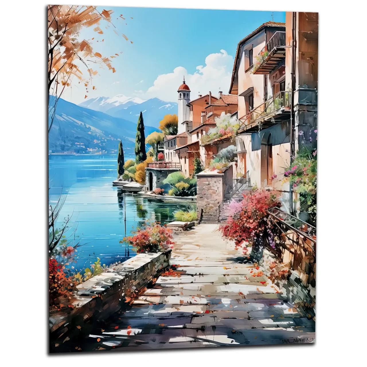 sur les bords du lac de come