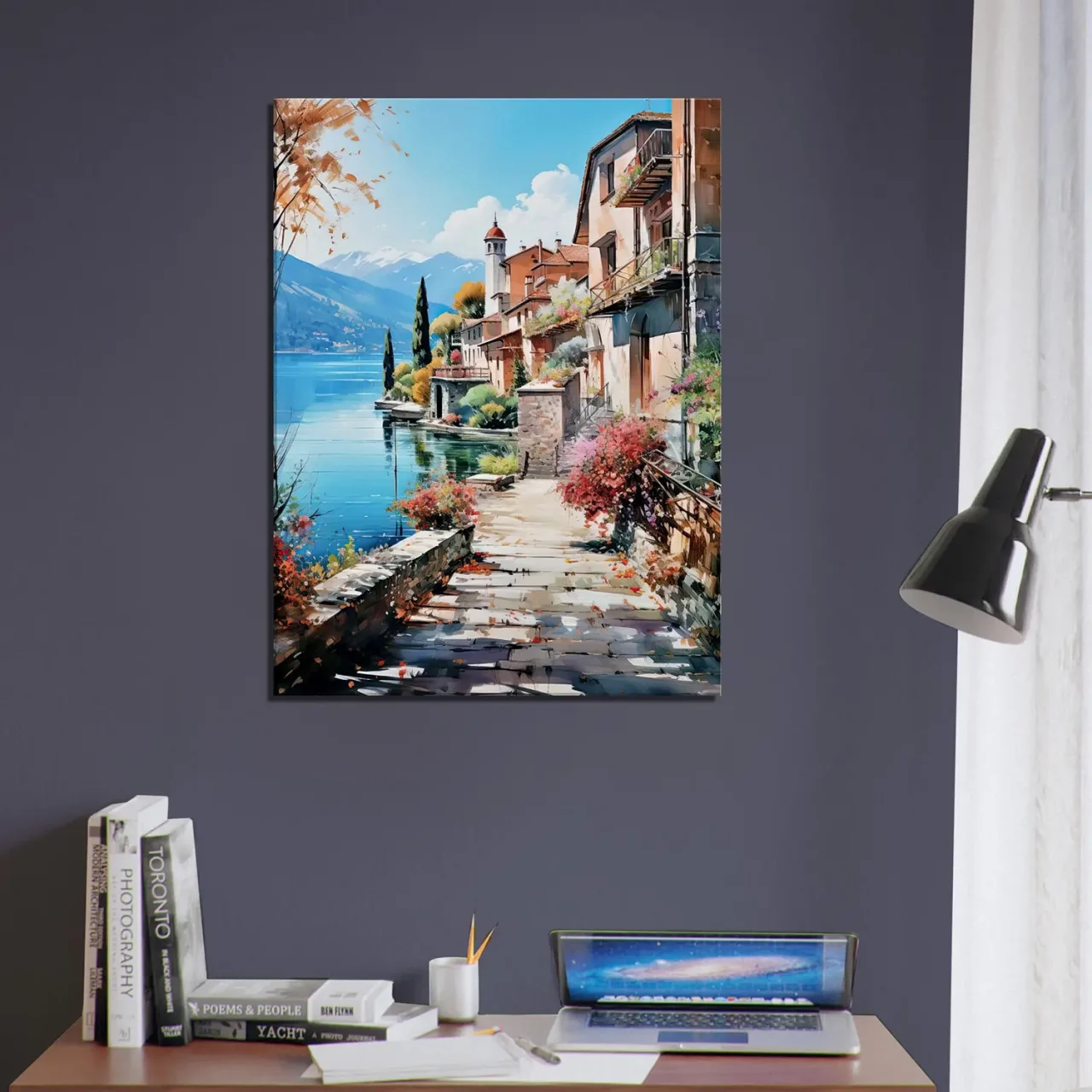 sur les bords du lac de come