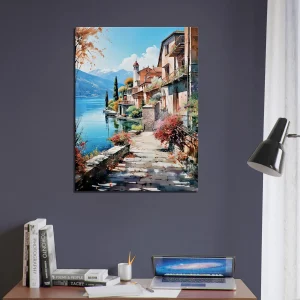 sur les bords du lac de come