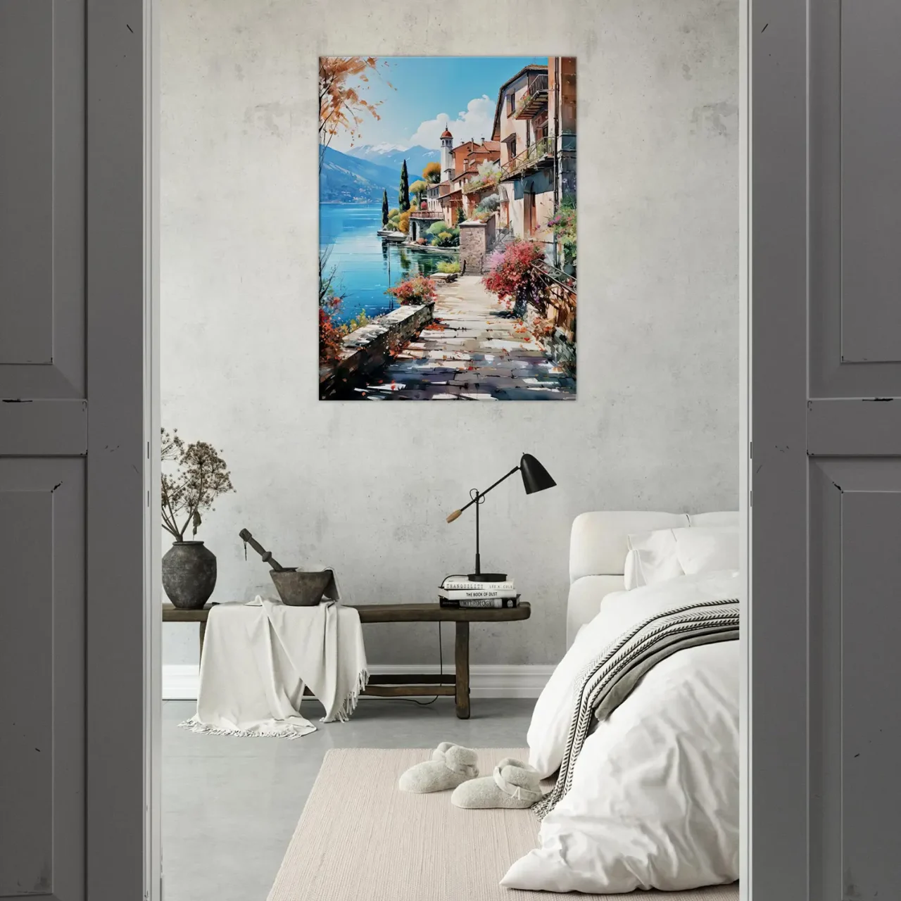 sur les bords du lac de come