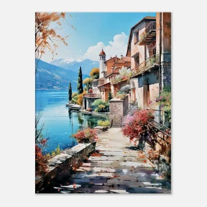 sur les bords du lac de come