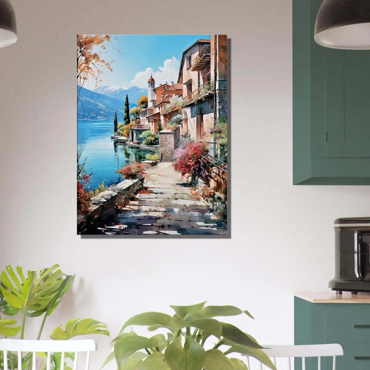 sur les bords du lac de come