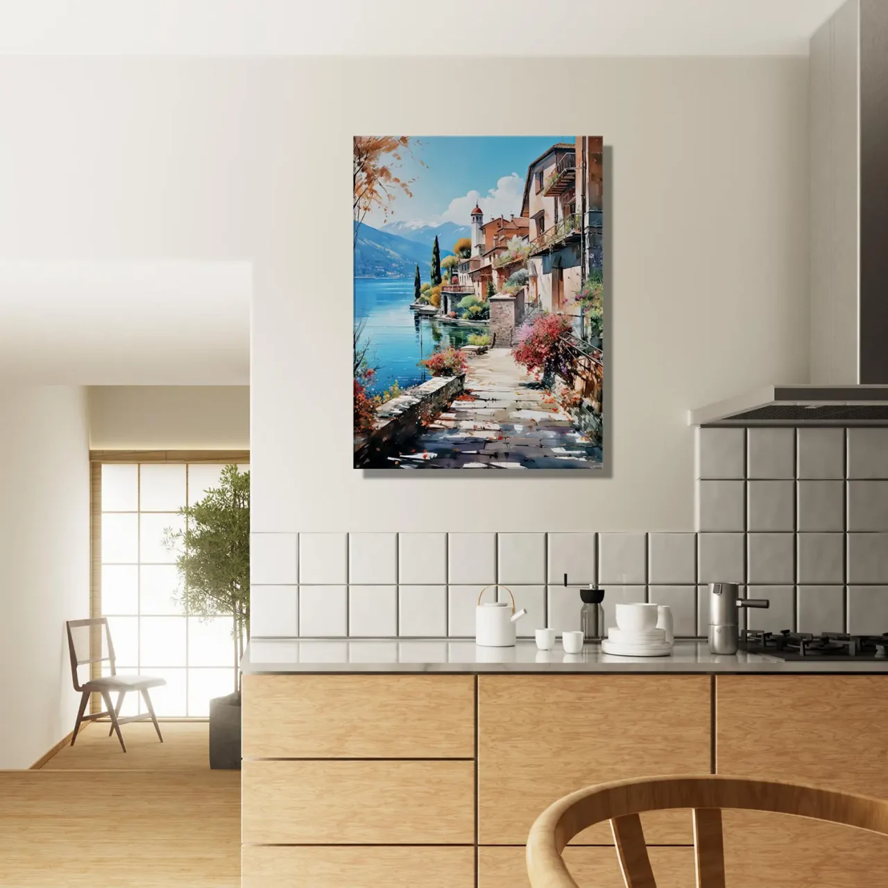 sur les bords du lac de come