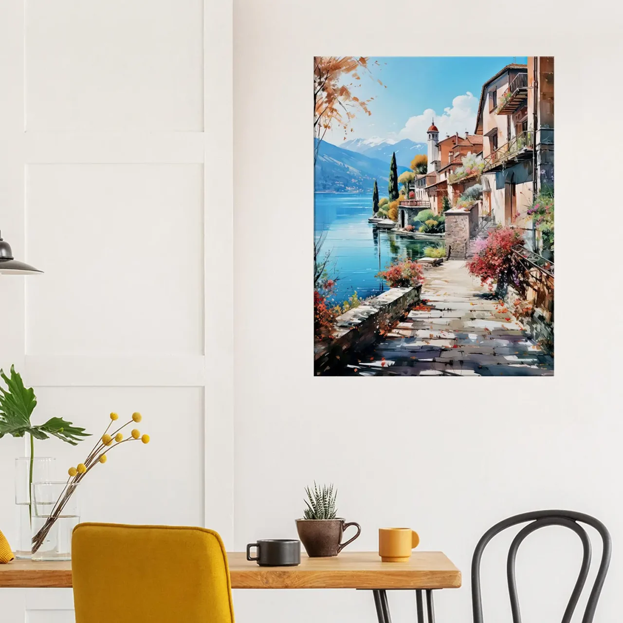 sur les bords du lac de come