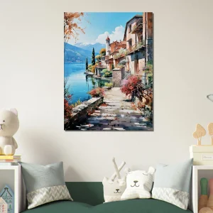 sur les bords du lac de come