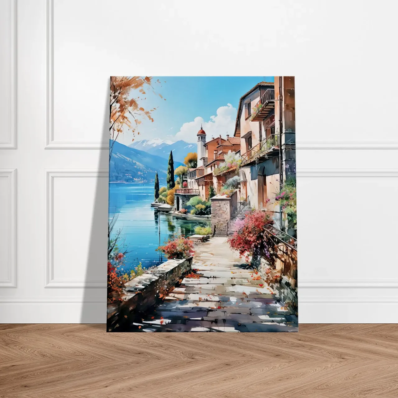 sur les bords du lac de come