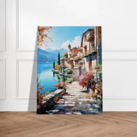 sur les bords du lac de come