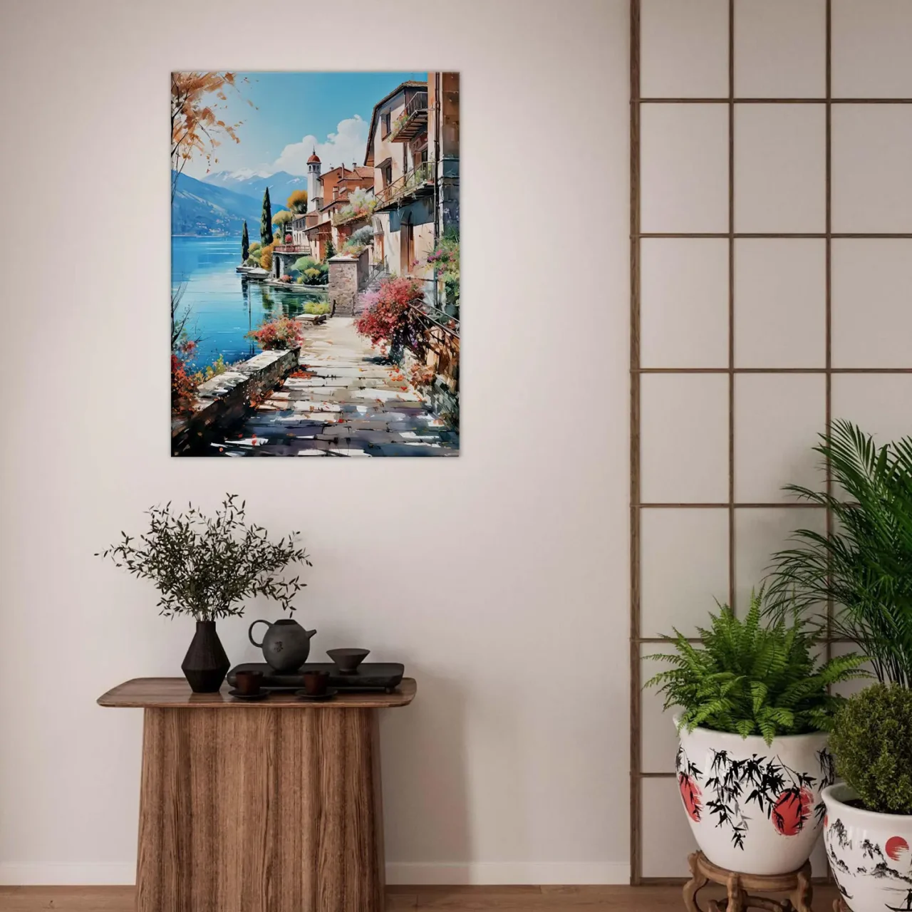 sur les bords du lac de come