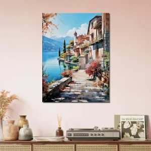 sur les bords du lac de come