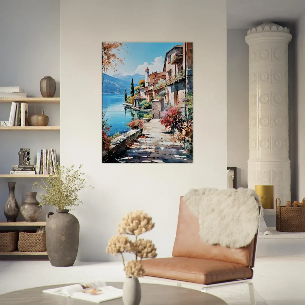 sur les bords du lac de come