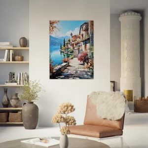 sur les bords du lac de come