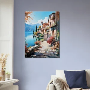 sur les bords du lac de come