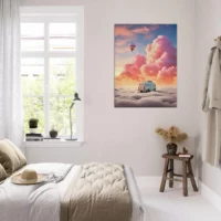 Van dans les nuages, montgolfière dans le ciel van dans les nuages, montgolfière dans le ciel