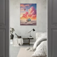 Van dans les nuages, montgolfière dans le ciel van dans les nuages, montgolfière dans le ciel