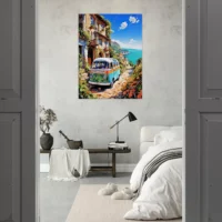 Van dans un village du littoral italien van dans un village du littoral italien