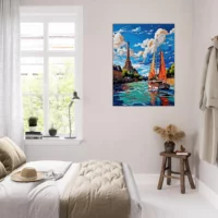 Tableau mural Voilier sur la Seine a Paris voilier sur la seine a paris