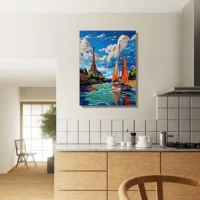 Tableau mural Voilier sur la Seine a Paris voilier sur la seine a paris