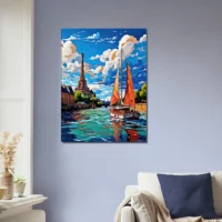 Tableau mural Voilier sur la Seine a Paris voilier sur la seine a paris