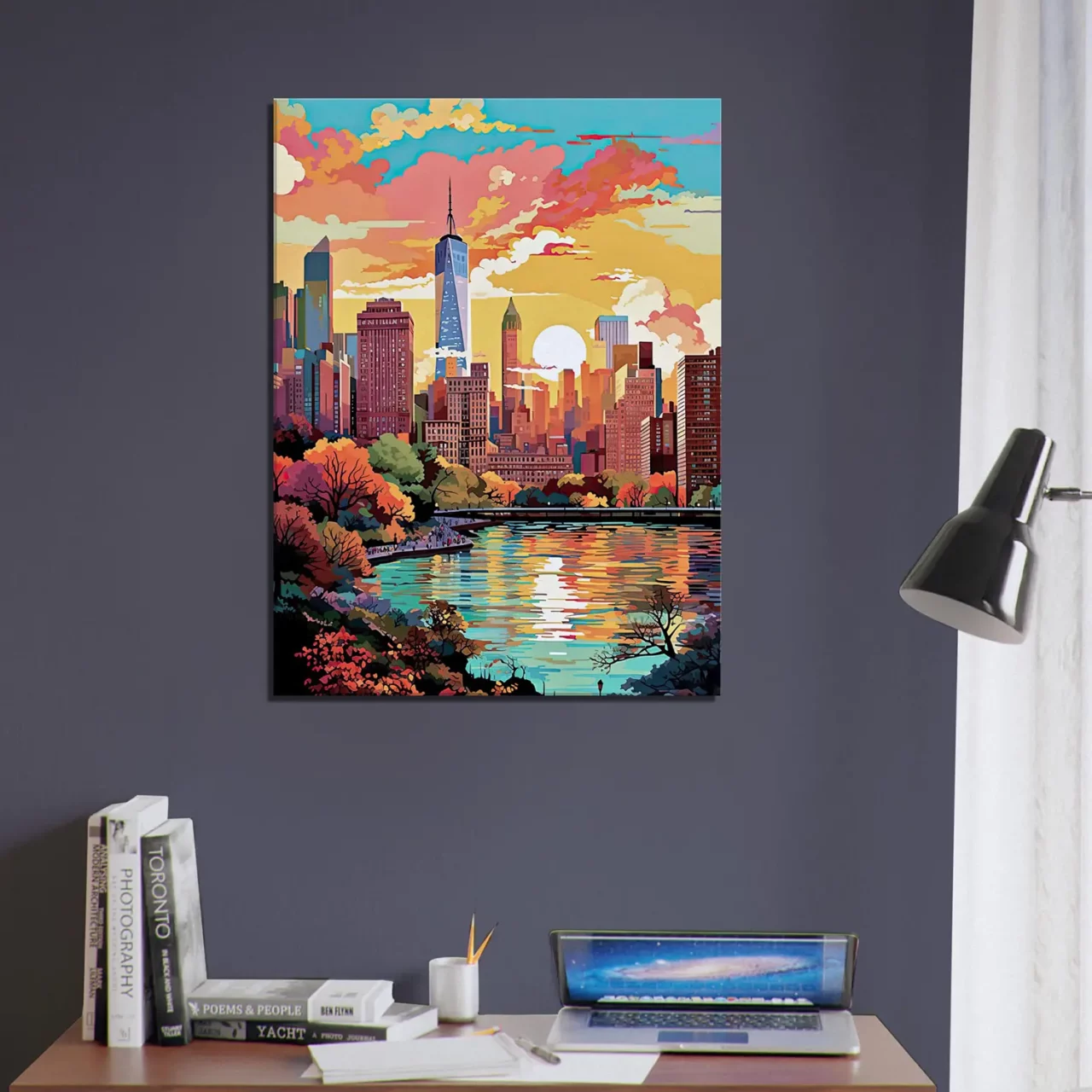 Automne à Manhattan au coucher de soleil automne à manhattan au coucher de soleil