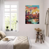 Automne à Manhattan au coucher de soleil automne à manhattan au coucher de soleil