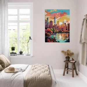 Automne à Manhattan au coucher de soleil automne à manhattan au coucher de soleil