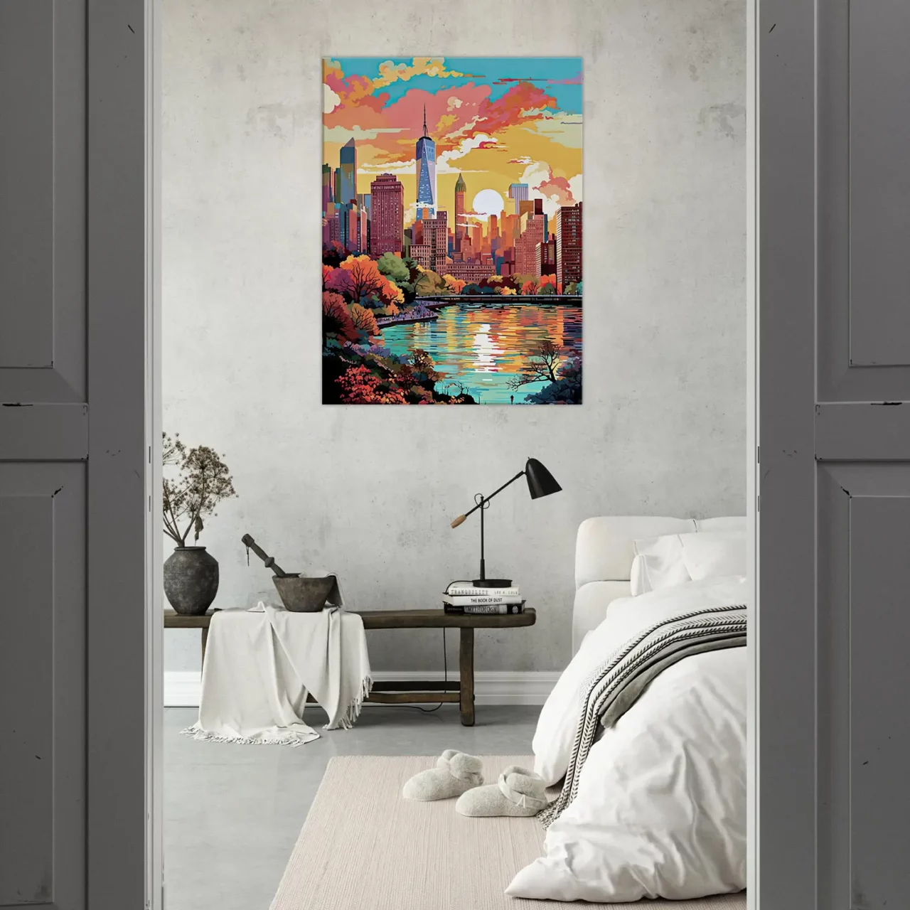 Automne à Manhattan au coucher de soleil automne à manhattan au coucher de soleil