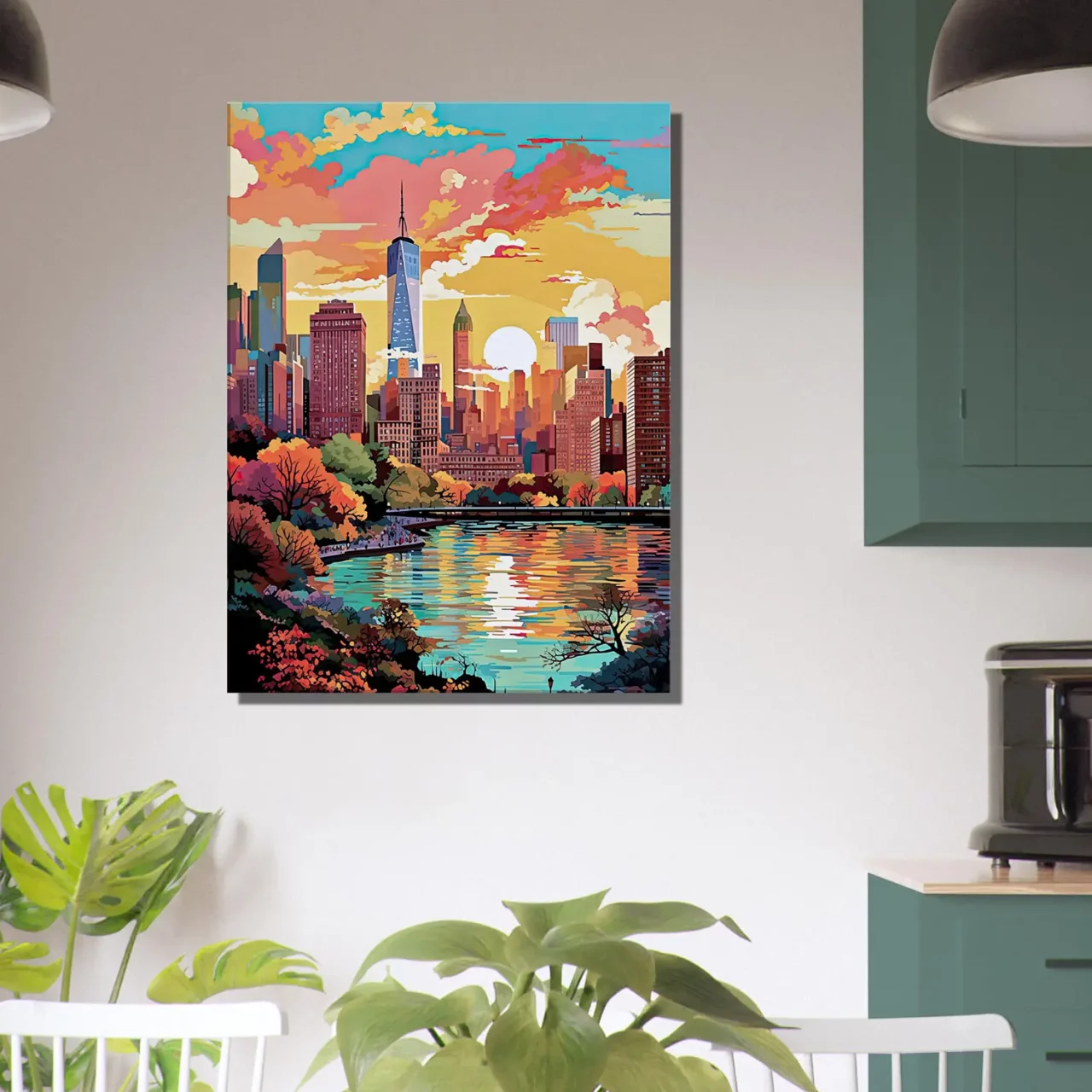 Automne à Manhattan au coucher de soleil automne à manhattan au coucher de soleil