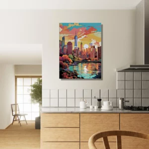 Automne à Manhattan au coucher de soleil automne à manhattan au coucher de soleil