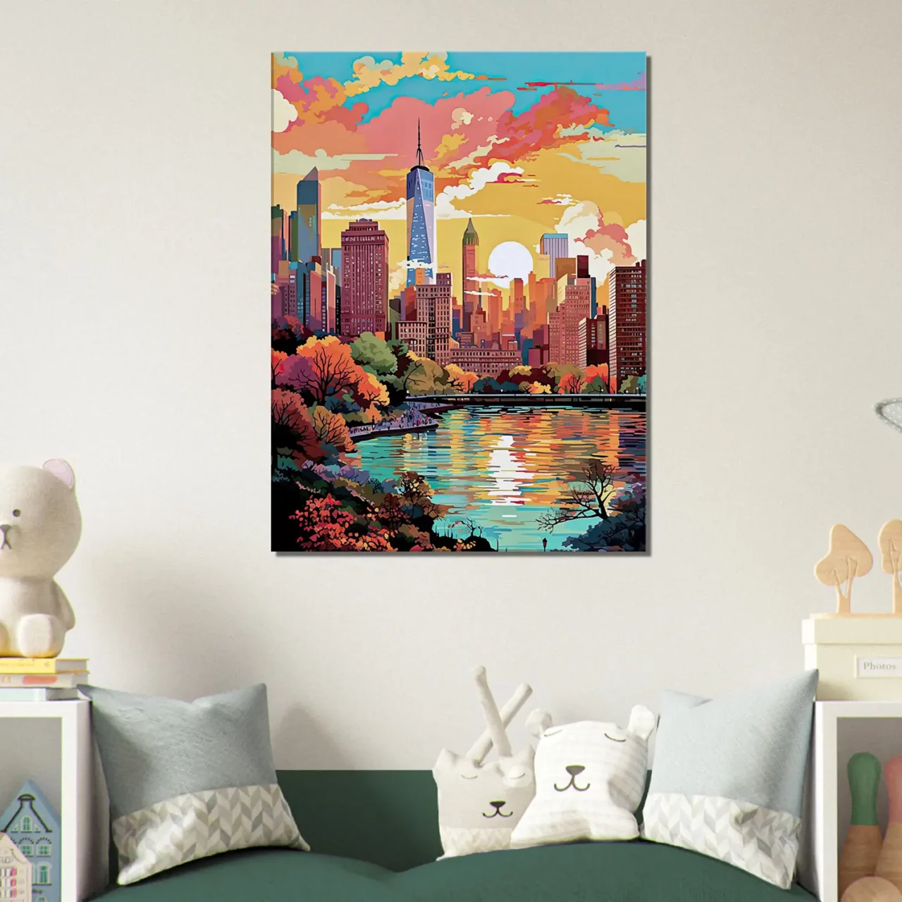 Automne à Manhattan au coucher de soleil automne à manhattan au coucher de soleil